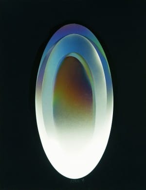 Larry Bell, Untitled (Vapor Drawing), 1984, vaporized metal on paper