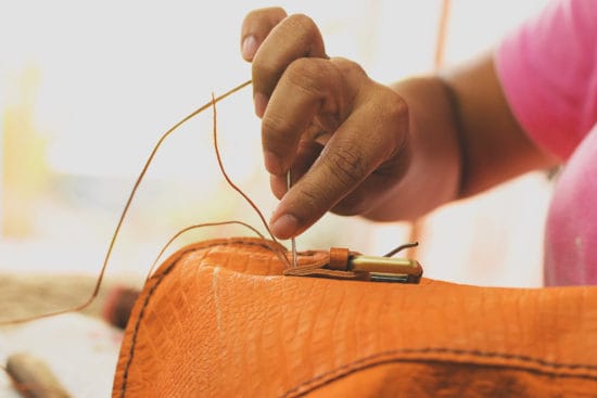Each Kuero handbag is crafted by hand one at a time.