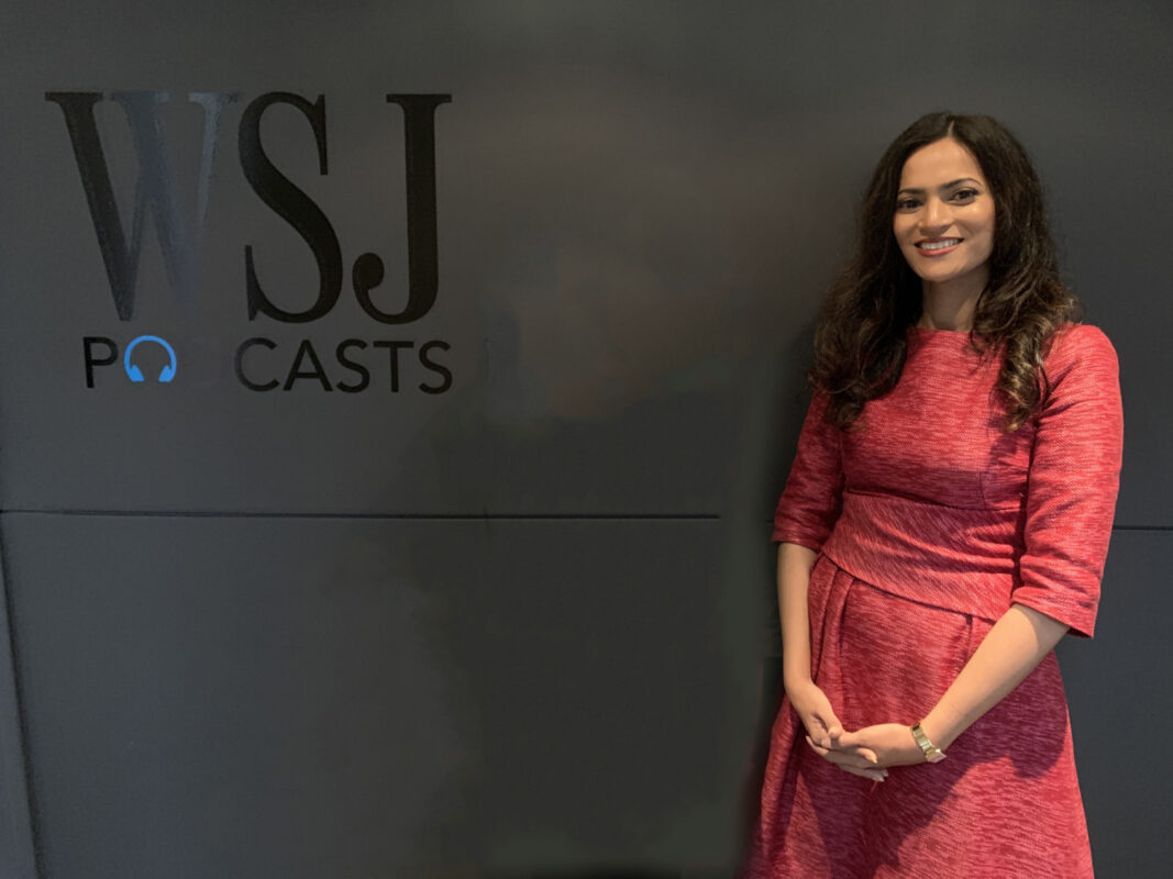 Rita-Kakati-Shah-at-WSJ-in-NYC-about-to-be-interviewed-on-the-WSJ-Secrets-of-Wealthy-Women-Podcast